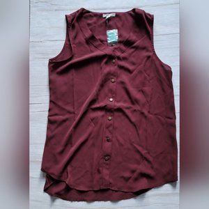 Maurices Red Buttoned Tank Top